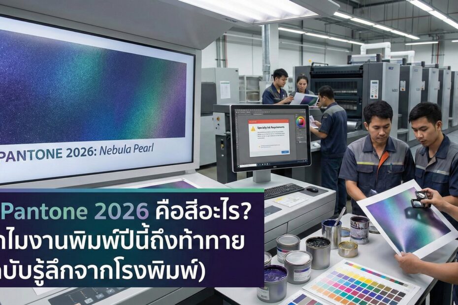 สี Pantone 2026 คือสีอะไร? ทำไมงานพิมพ์ปีนี้ถึงท้าทาย (ฉบับรู้ลึกจากโรงพิมพ์)