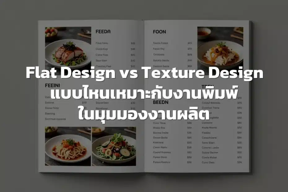 Flat Design vs Texture Design ในงานพิมพ์