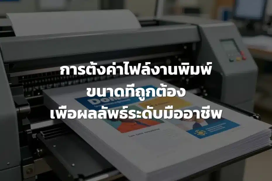 การตั้งค่าไฟล์งานพิมพ์