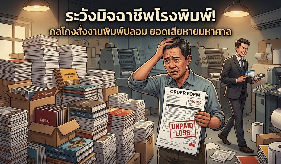 ระวังมิจฉาชีพโรงพิมพ์! กลโกงสั่งงานพิมพ์ปลอม ยอดเสียหายมหาศาล