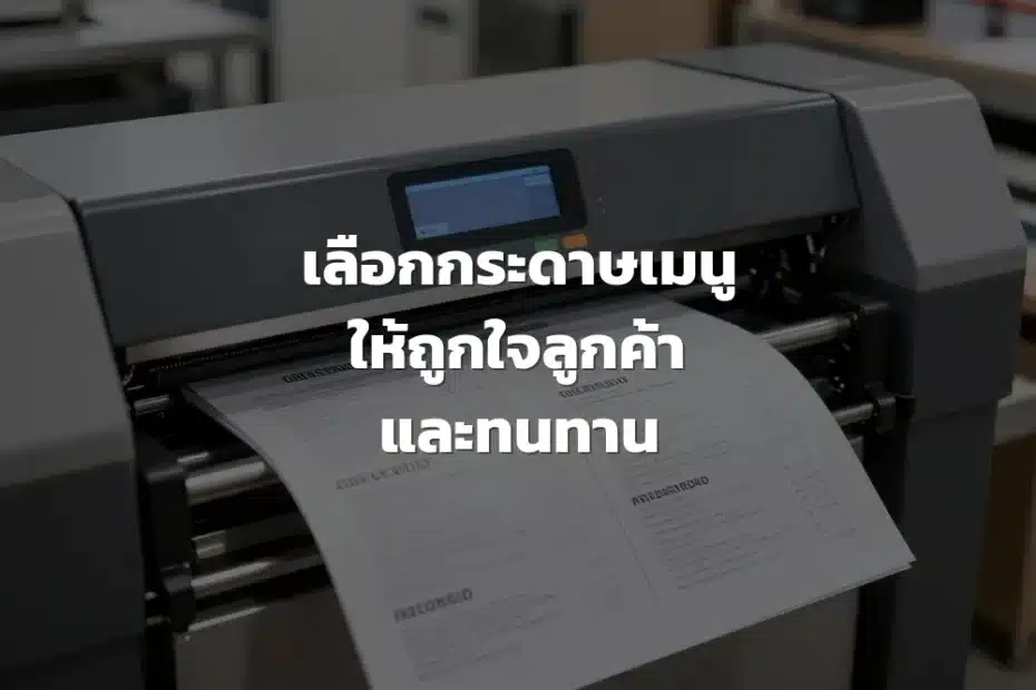 กระดาษเมนูอาหาร