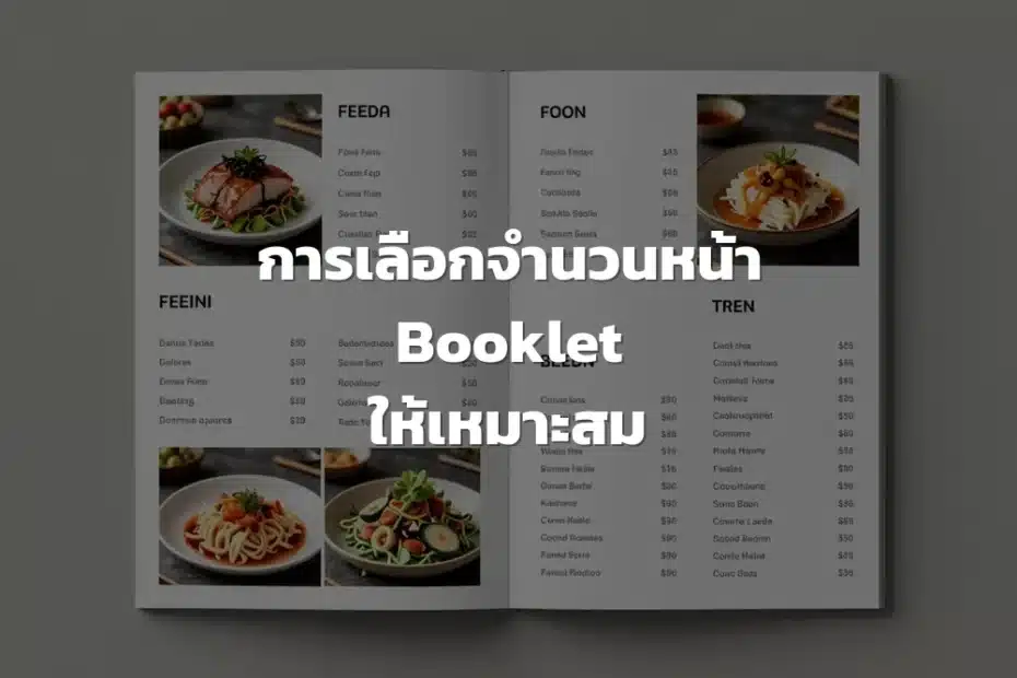 จำนวนหน้า Booklet