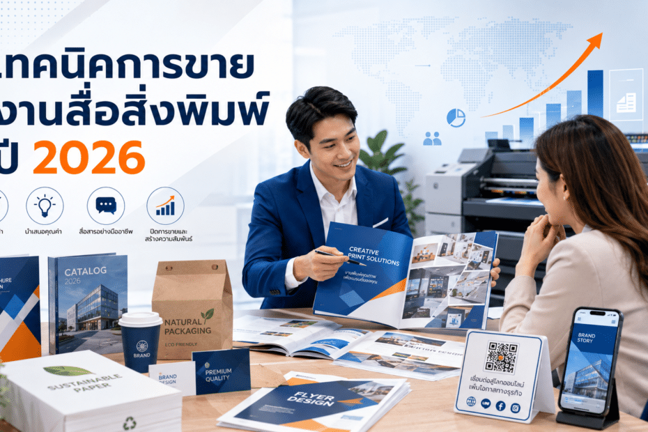 เทคนิคการขายงานสื่อสิ่งพิมพ์ปี 2026 ขายอย่างไรให้ลูกค้าเห็นคุณค่า ไม่ใช่แค่เห็นราคา