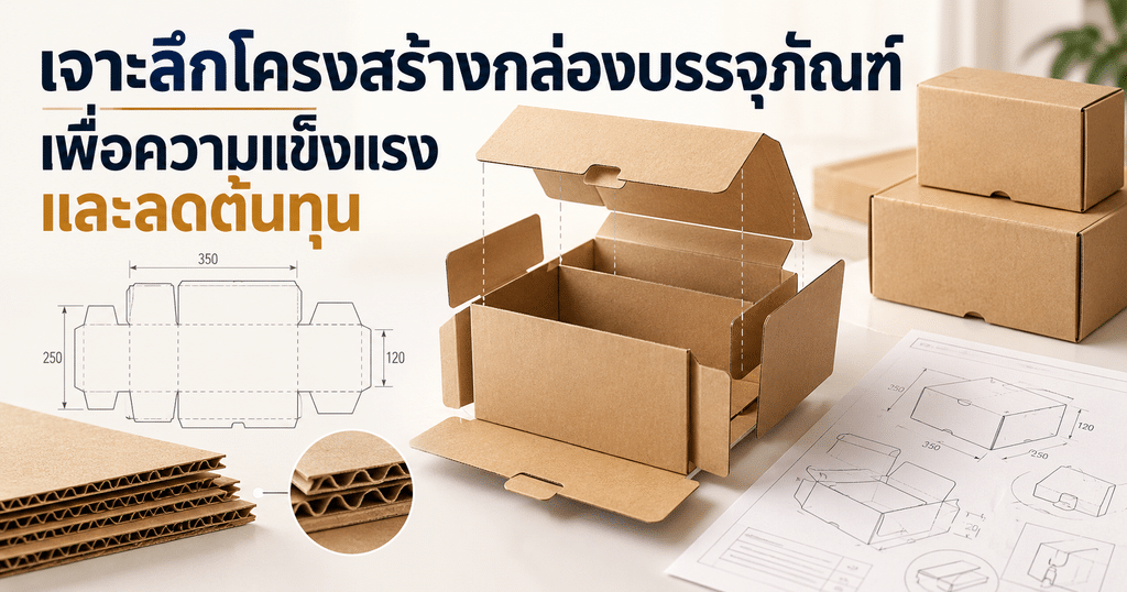 เจาะลึกโครงสร้างกล่องบรรจุภัณฑ์เพื่อความแข็งแรงและลดต้นทุน