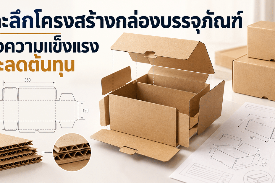 เจาะลึกโครงสร้างกล่องบรรจุภัณฑ์เพื่อความแข็งแรงและลดต้นทุน