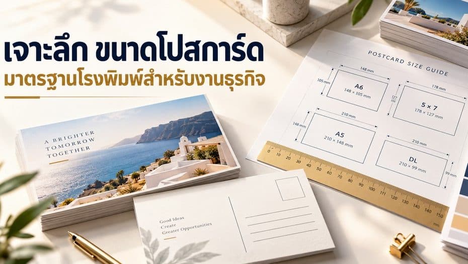 เจาะลึก ขนาดโปสการ์ด มาตรฐานโรงพิมพ์สำหรับงานธุรกิจ