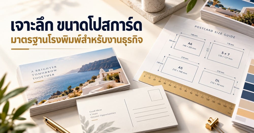 เจาะลึก ขนาดโปสการ์ด มาตรฐานโรงพิมพ์สำหรับงานธุรกิจ