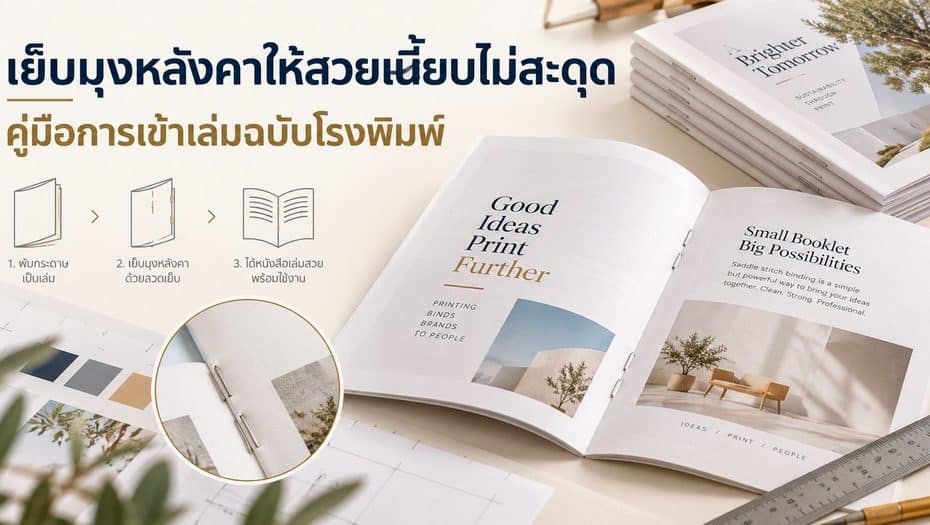 เย็บมุงหลังคาให้สวยเนี้ยบไม่สะดุด คู่มือการเข้าเล่มฉบับโรงพิมพ์