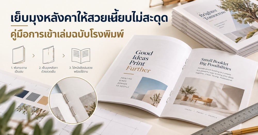 เย็บมุงหลังคาให้สวยเนี้ยบไม่สะดุด คู่มือการเข้าเล่มฉบับโรงพิมพ์
